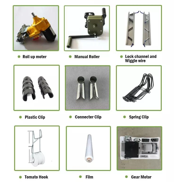 Multispan Commercial Grow Tent Plastic Solar Tunnel Greenhouse Clip Accessories